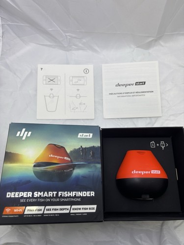 Deeper Start Smart Wi-Fi Fish Finder - Black/Orange (DP2H10S10) Open Box