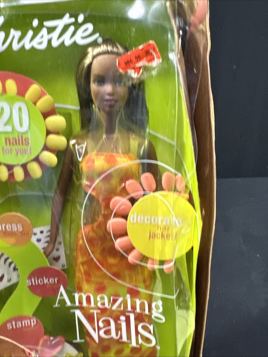 2001 Mattel Barbie Amazing Nails Christie African American #53380