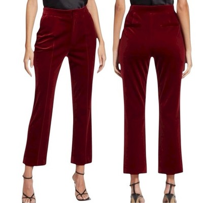 Favorite Daughter The Amore Pant Women s Red Velvet Maroon Size 4 NWT