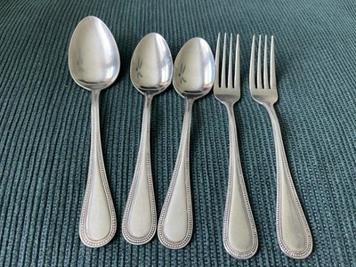 Rebacraft Japan Stainless Lot of 5 ( 2) Tbs (2) Forks, (1) L Tbs 6/16/26 M