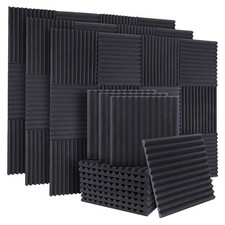2X(50Pcs Acoustic Soundproof Foam Sound Absorbing Panels Sound Insulation3069