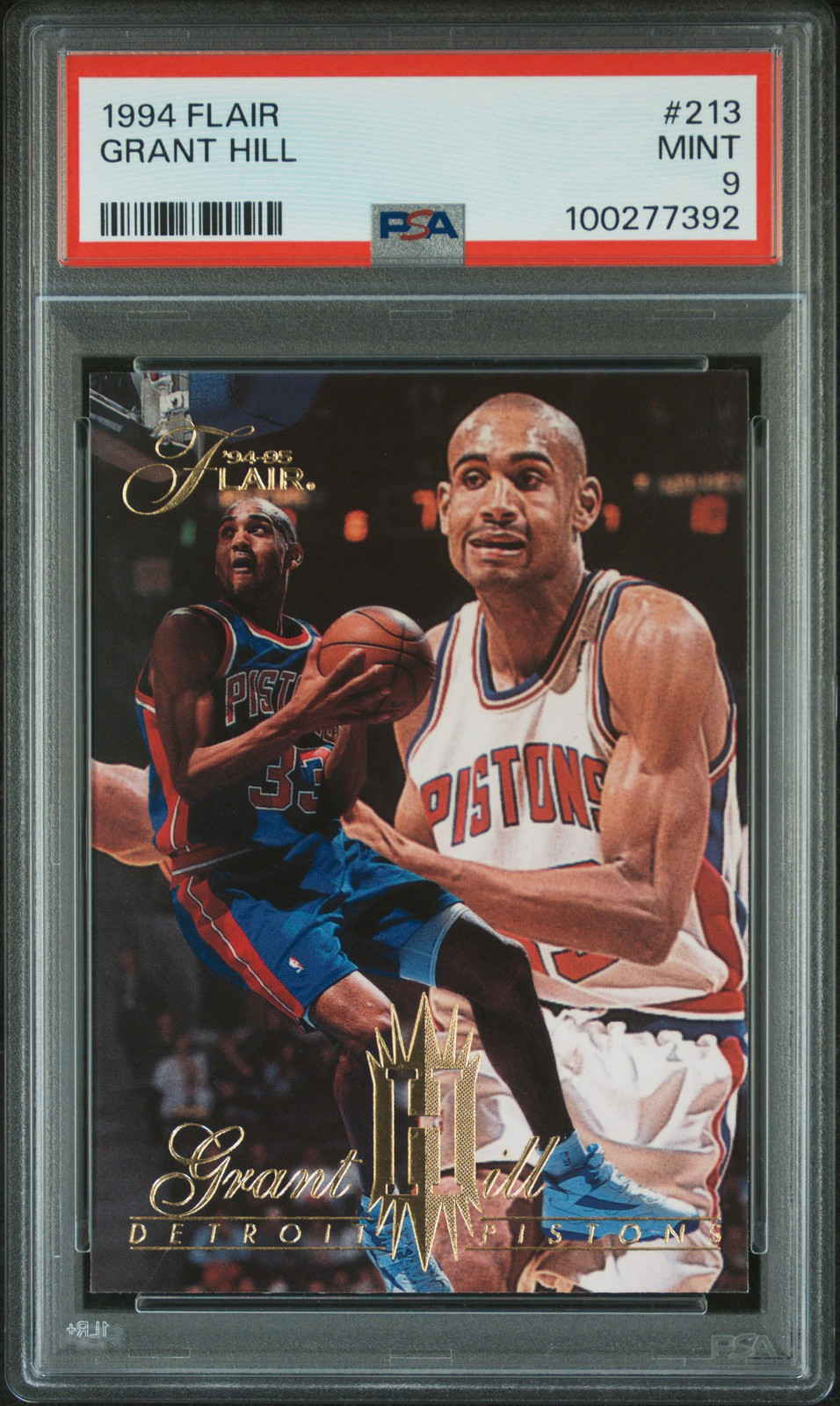 1994 FLAIR #213 GRANT HILL ROOKIE RC PSA 9