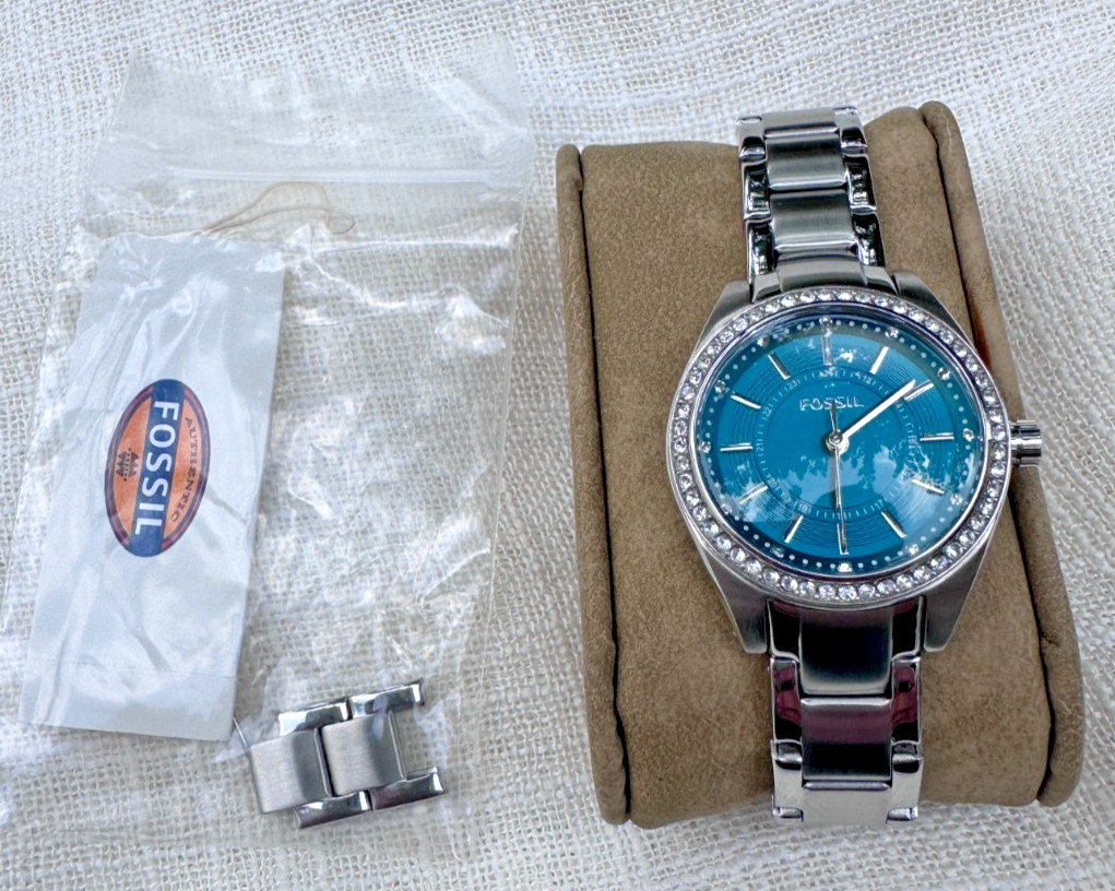 Fossil Karli Three-Hand Silver Stainless Steel Watch (Model BQ3865)