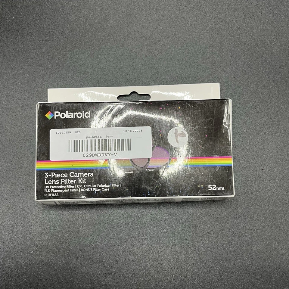 Polaroid 3-Piece Camera Lens Filter Kit 40.5mm UV CPL FLD + Case PL3FIL40.5 New - Image 2 of 3