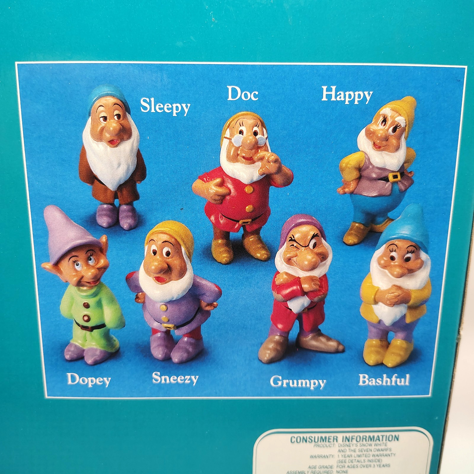 Mattel Disney's Snow White and the Seven Dwarfs Figurines - 7 Piece Set  1993