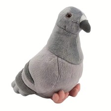 Kawaii Simulated Gray Pigeon Plush Toy Cute Soft Stuffed Animals for Kids