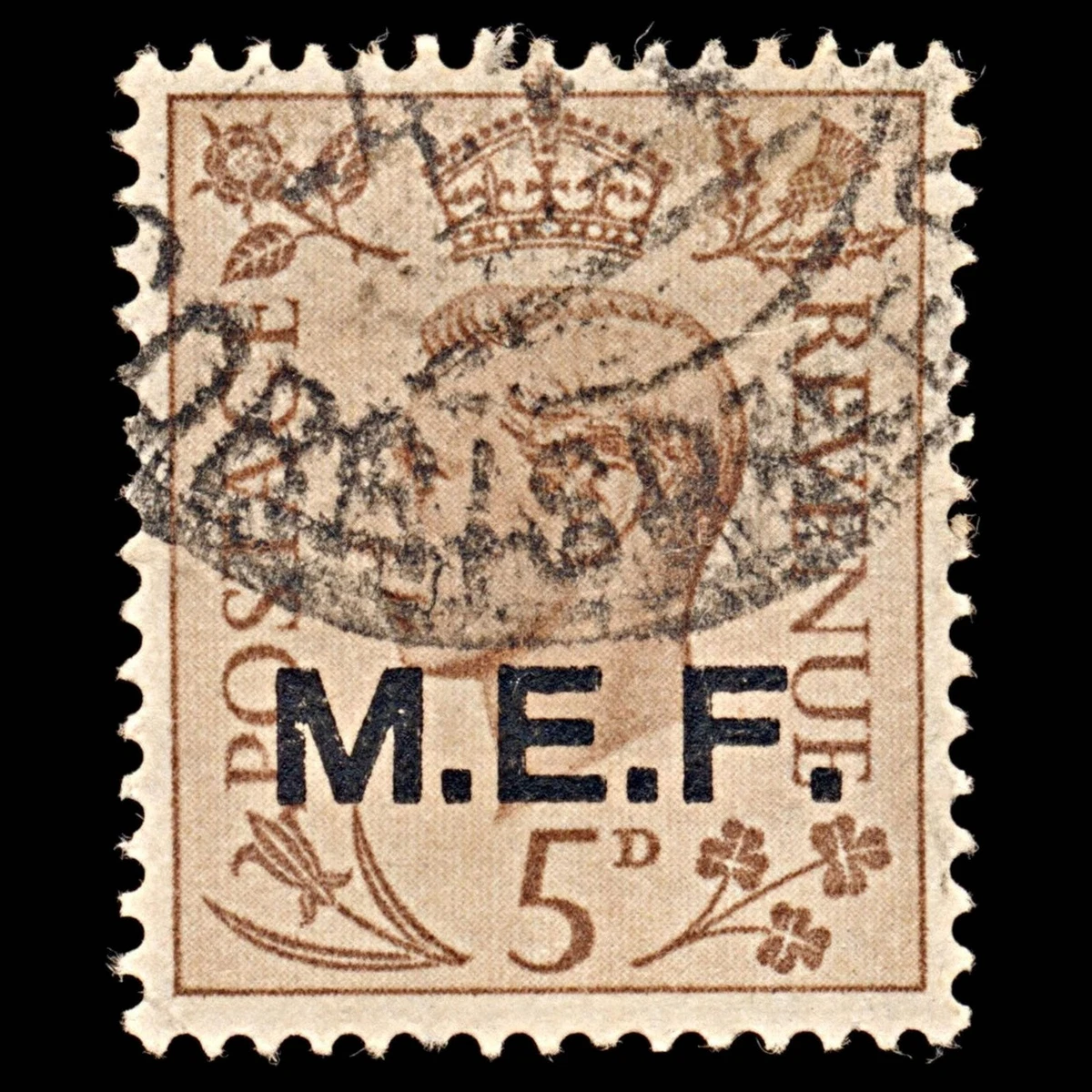 6304 Medio Oriental Fuerzas SGM5 5D Light-Brown 1942. Sc# GE5 Mi14I Usado C £130