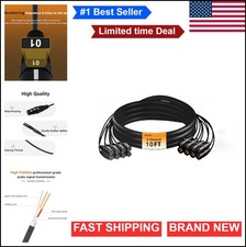 8 Channel XLR Cables 10 Feet Male to Female Snake Cable with Digital Label an...