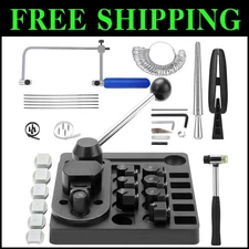 Versatile Ring Bender Tool Set with 6 Nylon Dies & Precise Sizer for Jewelry