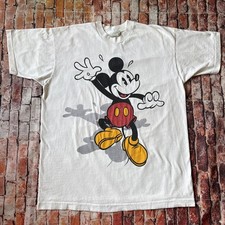 Vtg 90s Mickey  Co MICKEY MOUSE Single Stitch T-Shirt One Size - MADE IN USA