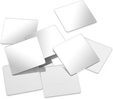 20 Pcs Mini Square Acrylic Mirrors 2x2 Inch Self-Adhesive for Crafts Decor