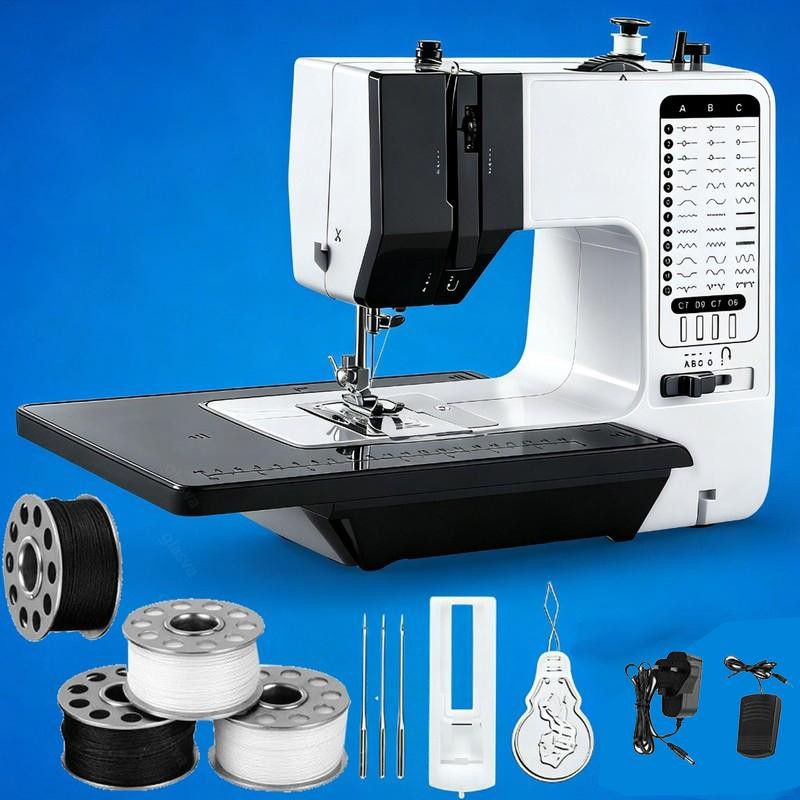Electronic Sewing Machine 38 Patterns Computerized & Extension Table Household