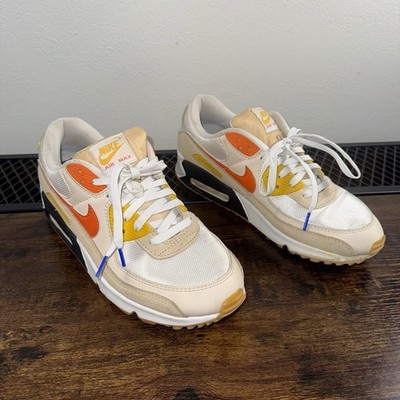 Nike Air Max 90 SE Frank Rudy Sneakers FB4315-100 Men's Size 10.5 White & Orange