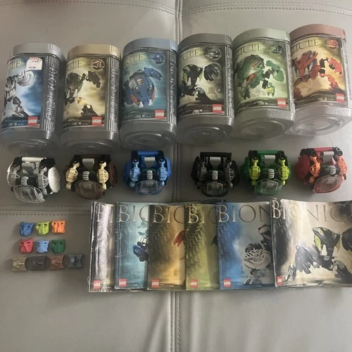 2002 Lego Bionicle BOHROK (8560 - 8565) Set of 6 with Krana Vintage Mata Nui