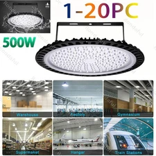 20 Pack 500W 300W 200W 100W 50Watt LED High Bay Light UFO Warehouse Shop Lights