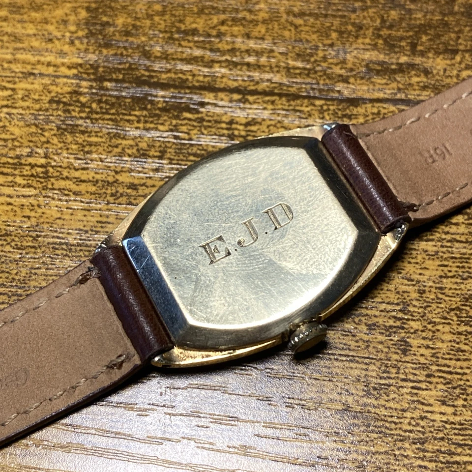 Reloj Pulsera Hamilton Perry Años 30 Vintage Raro Oro 14K Relleno 17 Joyas 987-F Funciona Foto 3 de 4