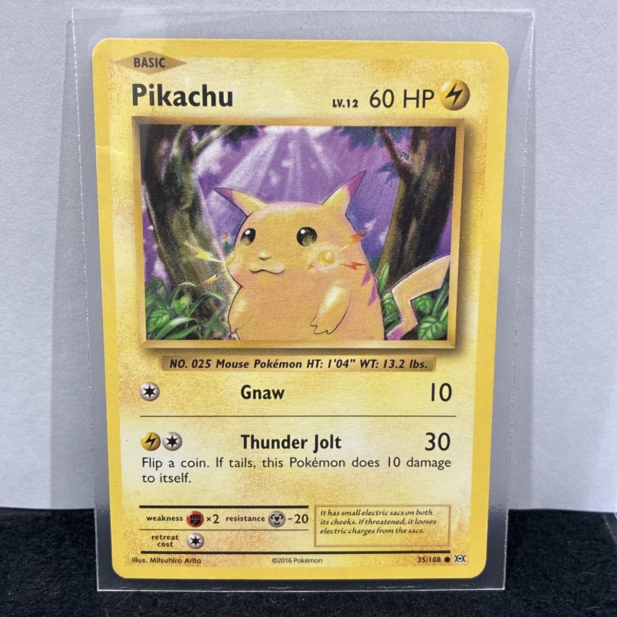 Pikachu LV. 12 NO.035 Pokémon 60 HP 2016 near Mint Condition | eBay