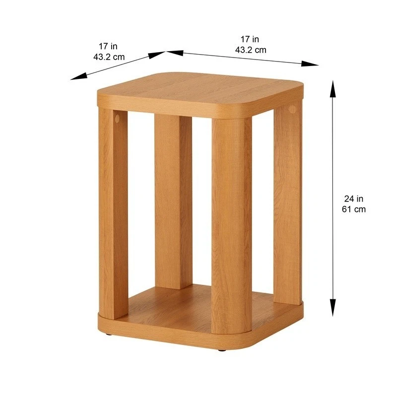 Juliet End Table Modern Accent Table Compact Storage Indoor Nightstand New - Image 3 of 4