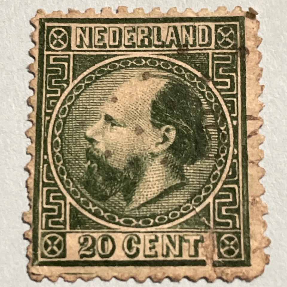 1867 Netherlands-King William III Scott #9, 10, 11 Used 15c, 20c, 25c, CV $190 - Image 4 of 4