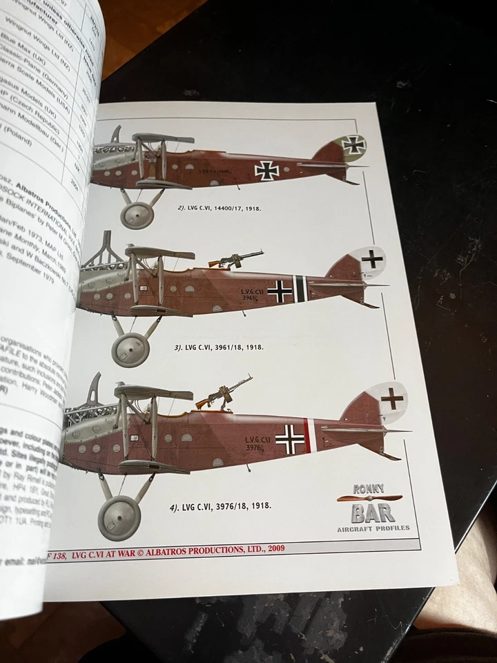 LVG C. VI AT WAR WINDSOCK DATAFILE #138 PHOTOS DRAWINGS SIDEVIEWS PHOTO RARE - Image 3 of 4