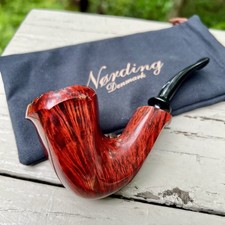 Erik Nording Orange Grain #2 Pipa Briar a mano libera Made in Denmark - NUOVO