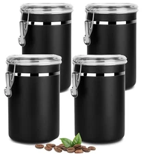 1800ml Coffee Food Canister Stainless Steel Airtight Kitchen Storage Container