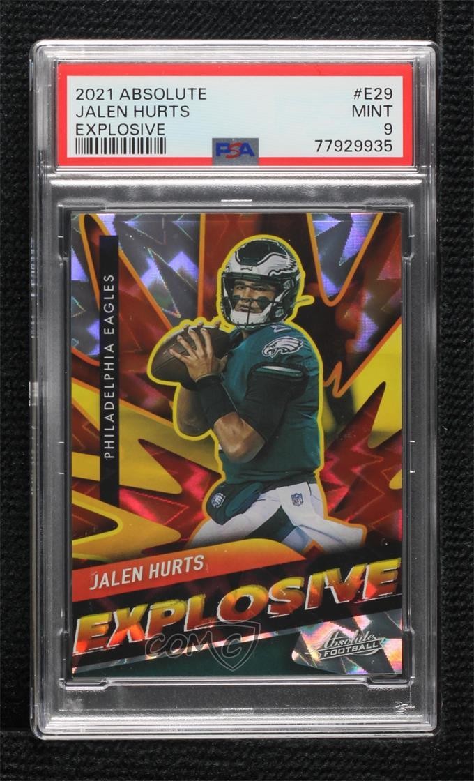 2021 Panini Absolute Explosive Jalen Hurts #E29 PSA 9 MINT 14do
