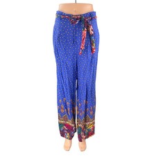Anthropologie Ett:Twa Multicolor Floral Belted Palazzo Wide Leg Trousers Pants 4