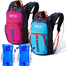 2 Pcs Hydration Backpack with 1.5L Water Bladder Lightweight Hiking Backpack ...