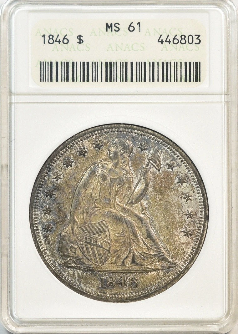 MS 61 Graded Seated Liberty US Dollars (1840-1873) for sale | eBay