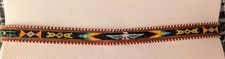 Native American Southwestern Beaded Phoenix Leather Belt Turquoise/Blk/Wh/Coral