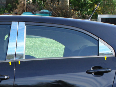 Stainless Chrome Pillar Posts 6PCS QAA Window Trim FOR Kia Rio 2013-2016