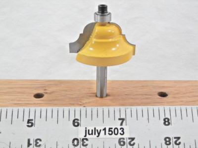 (1) NEW  Yonico 1/4'' R Double Roman Ogee Edge Profile Carbide Tip Router Bit y2