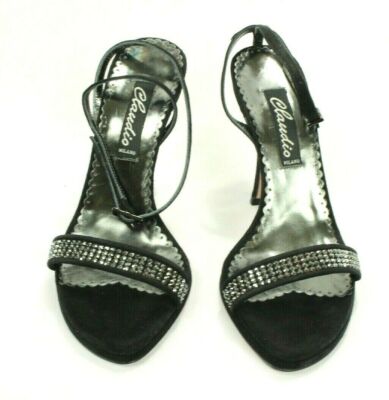 Claudio Milano Francesco Sacco Women's Suede Crystal Shoes Size 41 Italy $420