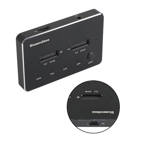 NVME SATA M.2 SSD Docking Station Duplicator SSD Solid State Drive Enclosure U1 - Picture 9 of 14