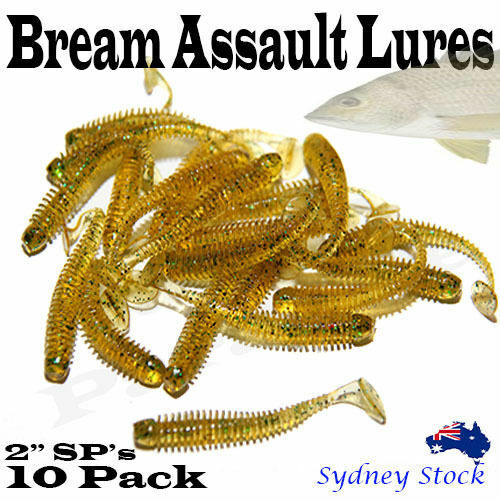 10x Soft Plastic Fishing Lure 50mm Paddle tail Grub Worm bream lures Swing Imp - Picture 1 of 1