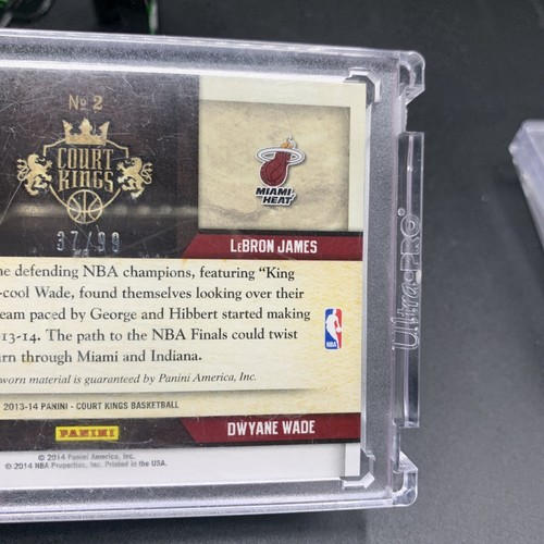 2013-14 Panini Court Kings George Hibbert James Wade 2on2 Patch /99 - Picture 6 of 6