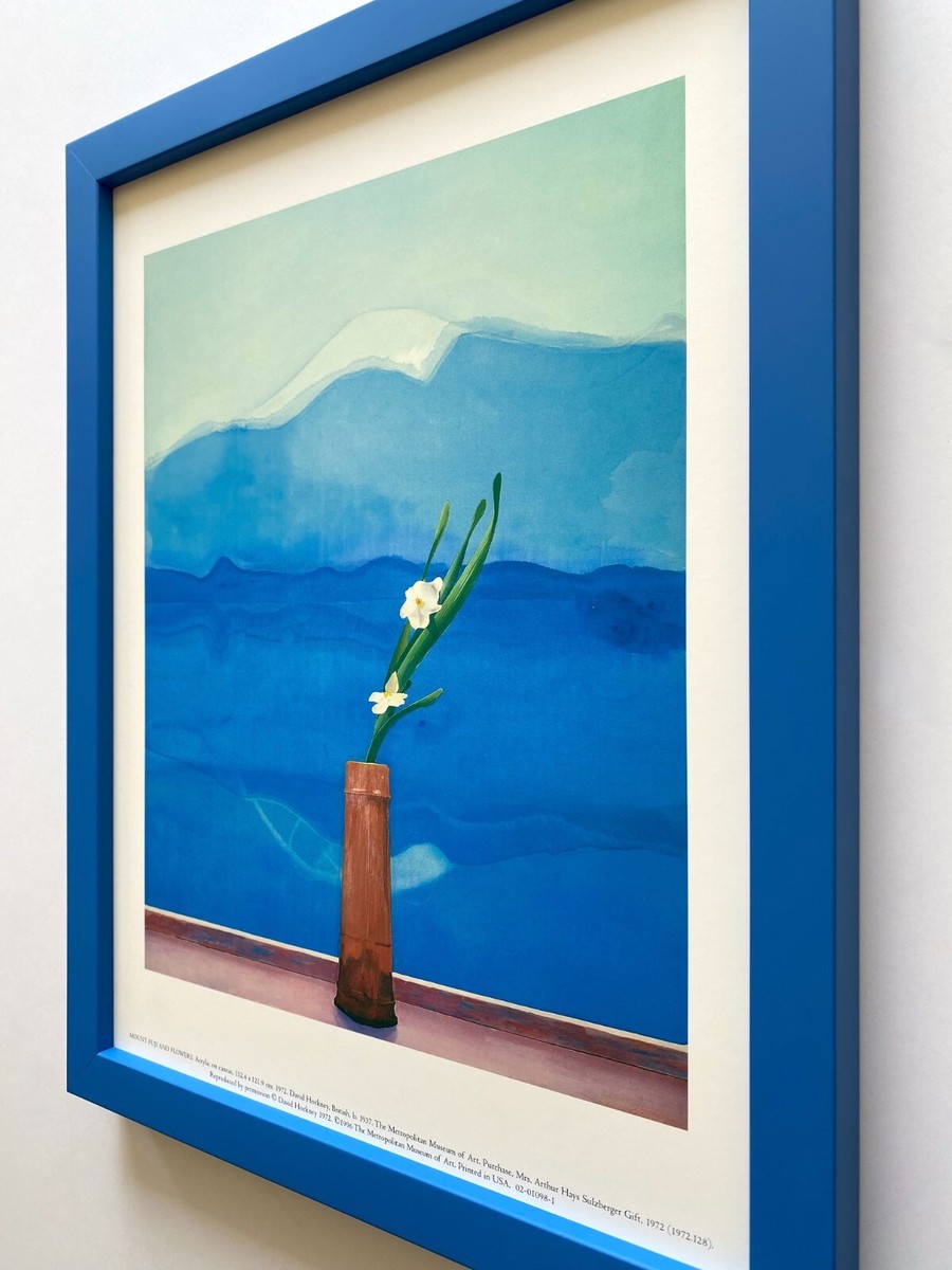 額装品/Mt Fuji and Flowers（デビット ホックニー）/ポスター Amazon.com: David Hockney Mt. Fuji and Flowers Newly Custom