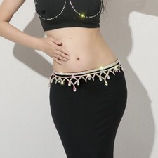 Shine Waist Chain Rhinestone Belly Chains Belt Bellydance Costume Crystal Body