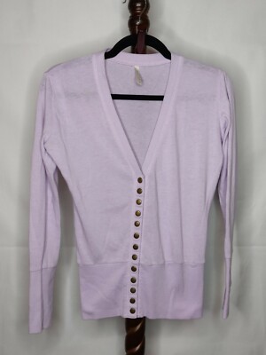 Color Story women's M cardigan sweater lilac color v-neck button up