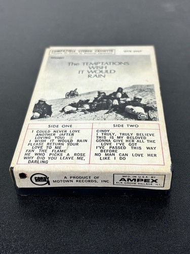 The Temptations Wish It Would Rain cassette Tape - Ampex Snap Case GYX 5927 - Picture 4 of 8
