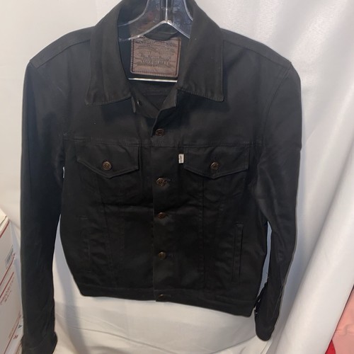 Levi's Filson Jacke schwarz Blech Tuch Trucker gewachst geölt Herren Small Denim USA