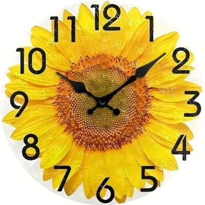 Summer Sunflower - Bright & Bold - Fantastic Looking - 30cm Wall Clock - Silent - Image 1 of 3