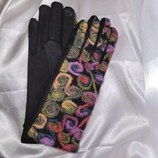 Beautiful Winter Gloves Assorted Yarn Cicles Very Colorful NWOT Fleece/Poly