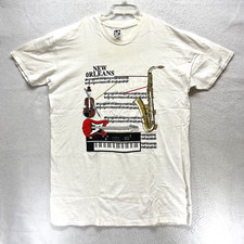 Vintage New Orleans Jazz Music Shirt Adult One Size - Made in USA 100% Cotton