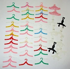 Vintage 1960's 56 Hangers for Barbie & Family ~ Variety of Colors & Styles ~