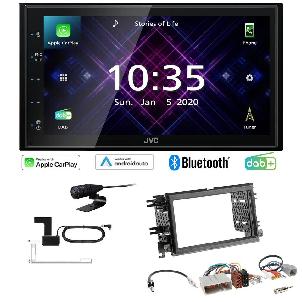 JVC Autoradio Apple CarPlay Android Auto DAB+ für Ford F150 2004-2008 schwarz - Bild 1 von 4
