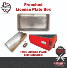 Frenched Steel License Plate Box with Free LED Light