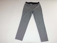 Talbots Women's Soho Pull On Ankle Pants Size 10 Gray Black Mini Houndstooth