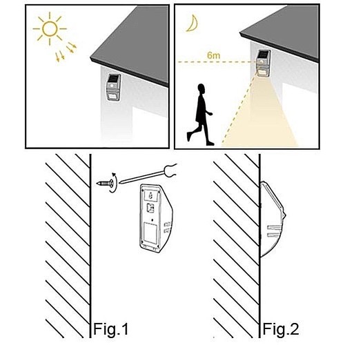 SOLAR POWERED PIR MOTION SENSOR 2 IN 1 INTELLIGENT STANDBY COURTESY LIGHT - Picture 12 of 12